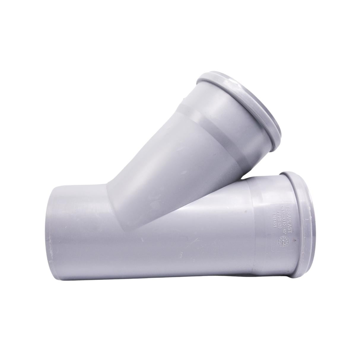 Ramnificatie PP pentru scurgere diam. 110 + 110 mm 45 grade