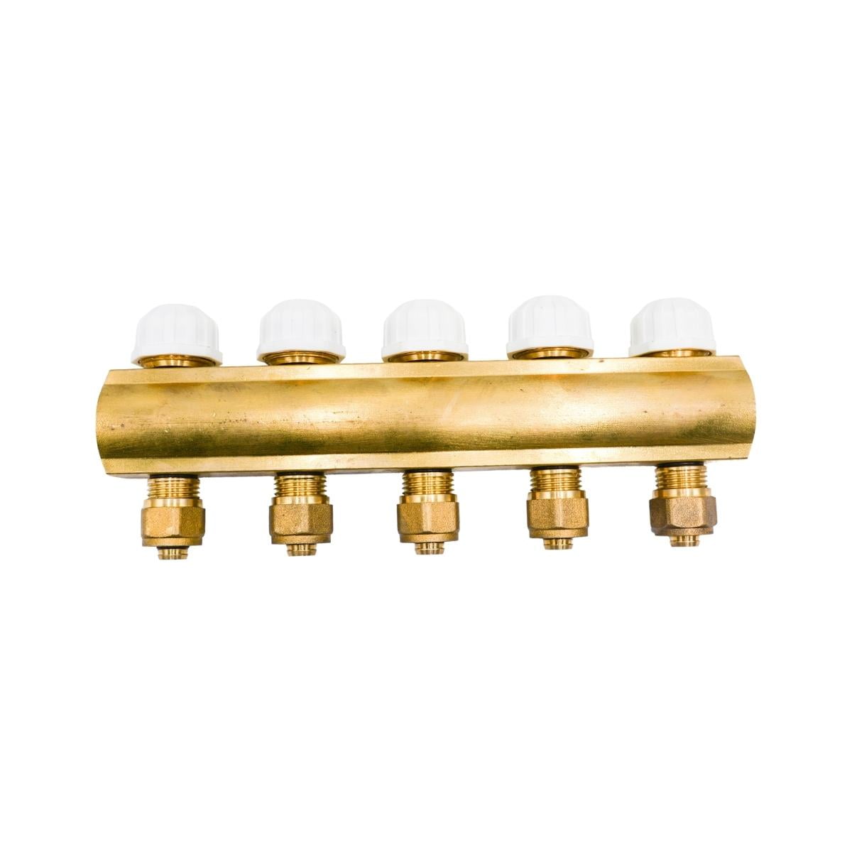 Distribuitor cu 5 cai cu robineti si conector diam. 16 cu 1" iesire