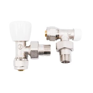 Set robineti calorifer tur + retur cu conector diam. 16