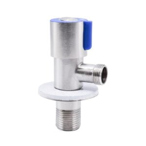 Robinet coltar 1/2 – 3/8 inox comutator albastru