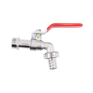 Robinet 1/2 dublu serviciu maneta rosie