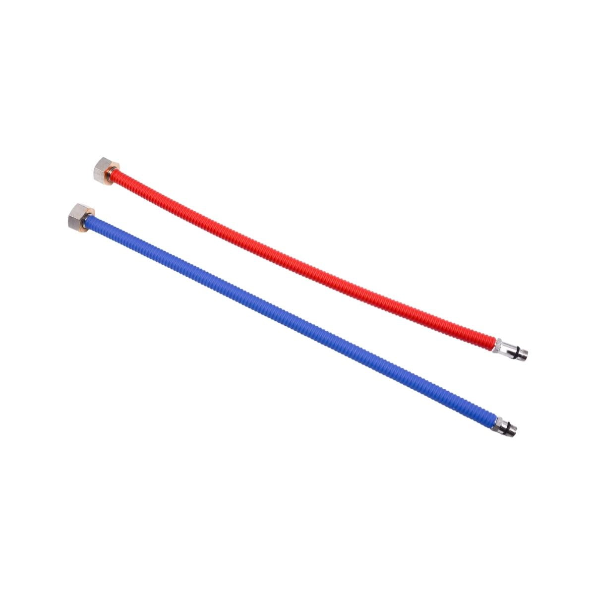 Racord apa inox monobloc cu piulita de 1/2 set 2 buc L 80 cm