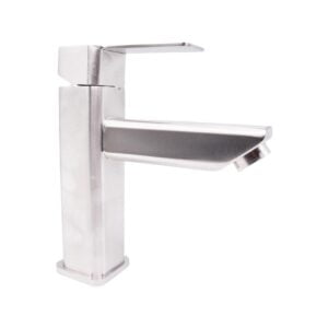 Baterie lavoar inox O P124 cu racord de 1/2 si sistem de prindere